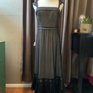 NWT Ann Taylor Loft Swiss Dot Fabric Midi Dress